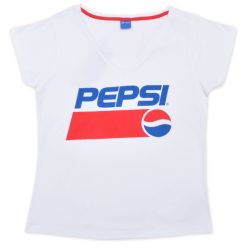 Pepsi White tricou scurt femei, top XL