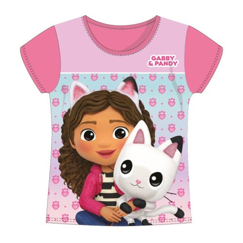 Gabby's Dollhouse Pandy Pink tricou scurt copii, top 3 ani