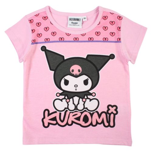 Hello Kitty Kuromi Light Pink tricou scurt pentru copii, top 4 ani