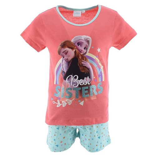 Disney Regatul de gheață Best Sisters Peach pijama scurtă pentru copii 8 ani / 128 cm