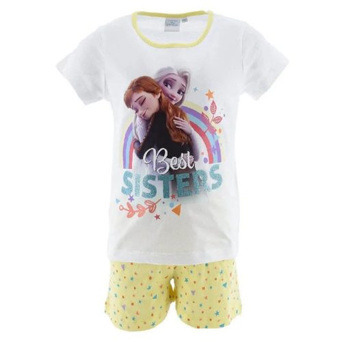 Disney Regatul de gheață Best Sisters White pijamale scurte pentru copii 6 ani / 116 cm