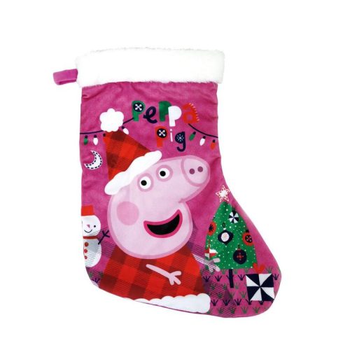 Purcelușa Peppa Șosetă de șemineu de Crăciun, cizmă 42 cm