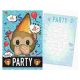 Emoji Invitație Blue Party