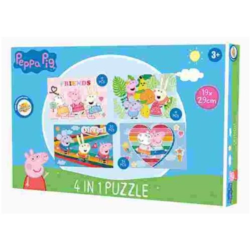Purcelușa Peppa puzzle 4-în-1