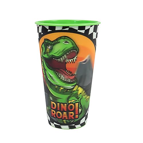 Dinozaur Roar Pahar plastic cu efect 3D 480 ml