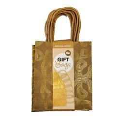 Colorat Gold  sac cadou din hârtie, set 6 bucăți
