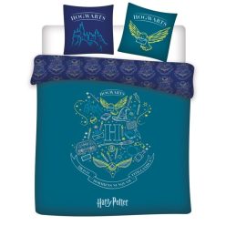   Harry Potter Blue set de lenjerie cuvertură dublă 240×220cm, 63x63 cm Microfibră