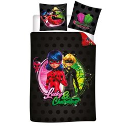   Miraculos: Buburuza și Motan Noir Lucky set de lenjerie de pat 140×200cm, 65×65 cm