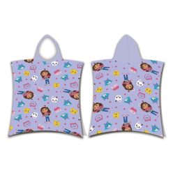  Gabby's Dollhouse Meowgical poncho prosop de plajă 55x110 cm (Uscare rapidă)