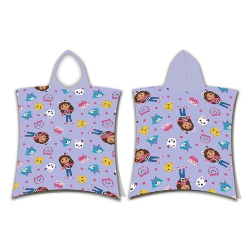 Gabby's Dollhouse Meowgical poncho prosop de plajă 55x110 cm (Uscare rapidă)