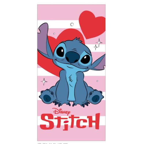 Disney Lilo și Stitch Sparkling Heart Prosop de baie roz, Prosop de plajă 70x140cm