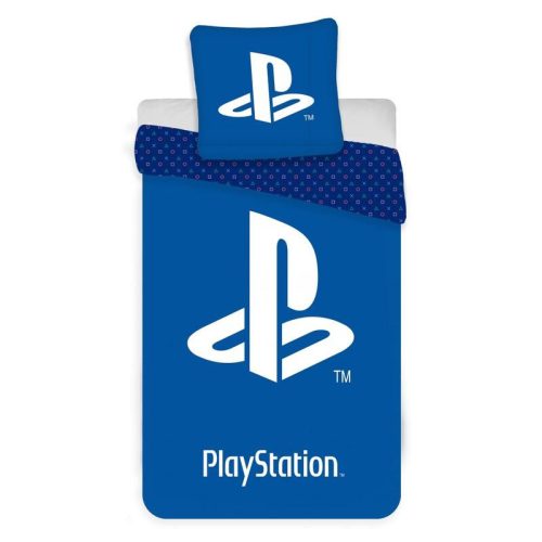PlayStation Blue Set lenjerie de pat Logo 140×200cm, 70×90 cm