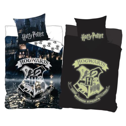 Harry Potter Hogwarts lenjerie de pat fosforescentă 140×200cm, 70×90 cm