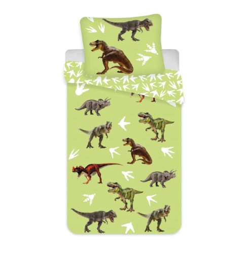 Dinozaur Set de lenjerie pentru copii Green 100×135cm, 40×60 cm