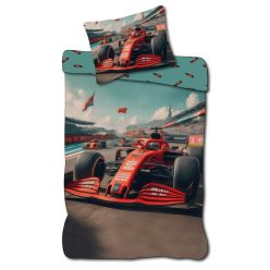  Vehicul Race Lenjerie de pat pentru copii Formula 1 100×135cm, 40×60 cm