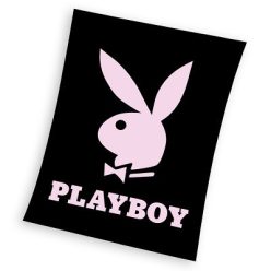 Playboy Black pătură polar de coral fleece 150x200cm