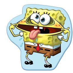 SpongeBob Crazy pernă decorativă 40x40 cm