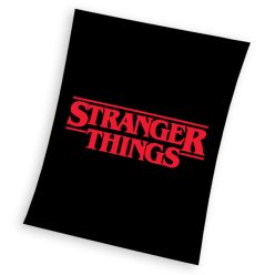 Stranger Things Black pătură coral fleece 130x170cm