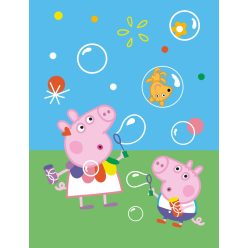 Purcelușa Peppa Bubbles pătură coral fleece 130x170cm