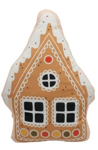 Crăciun Sweet Perne Decorativă Căsuță din Turtă Dulce, Catifea