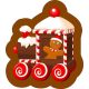 Crăciun Gingy Pernă decorativă tren de turtă dulce 40x35 cm Velur