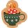 Crăciun Cup Pernă decorativă în formă de turtă dulce 36x34 cm Velur