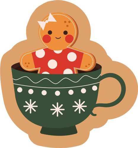 Crăciun Cup Pernă decorativă în formă de turtă dulce 36x34 cm Velur