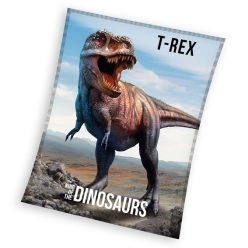 Dinozaur T-Rex pătură coral fleece polar 130x170cm