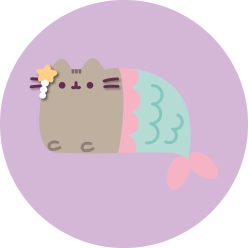   Pusheen Mermaid pernă de formă, pernă decorativă 40 cm Velur