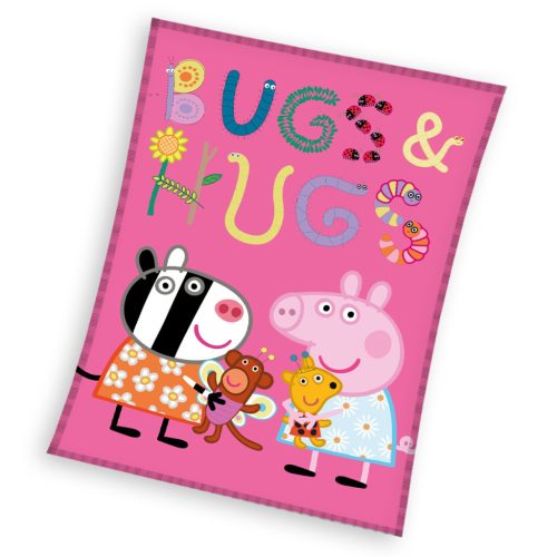 Purcelușa Peppa Bugs&Hugs pătură polar coral fleece 110x140cm