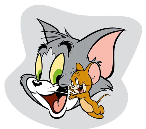 Tom și Jerry pernă de formă, pernă decorativă 32*32 cm