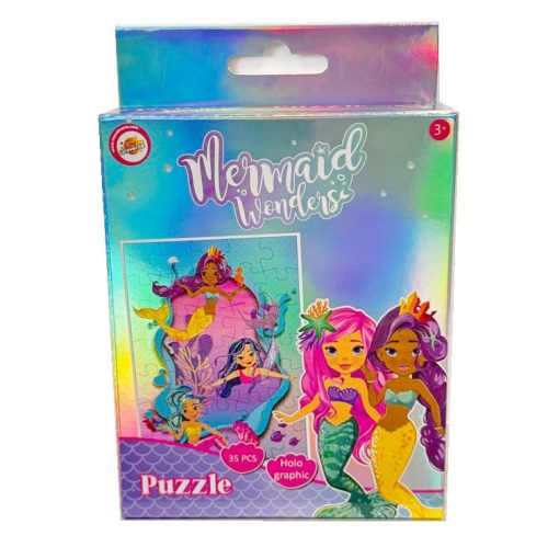 Sirenă Shell mini puzzle hologram 35 de piese