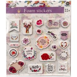 Colorat Flowers autocolant spumă 22 bucăți