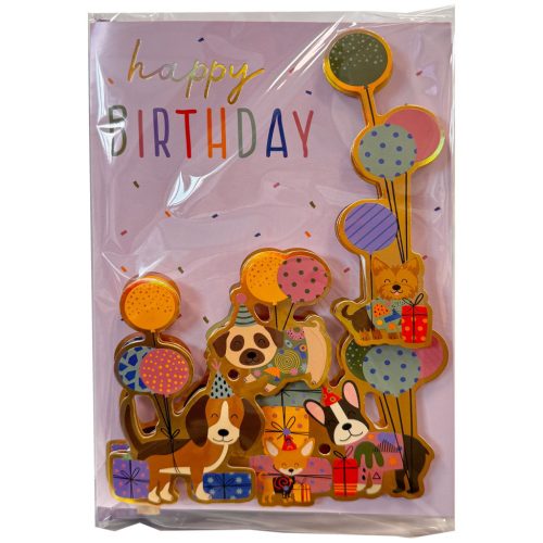 La mulți ani Animals Felicitare 3D Happy Birthday