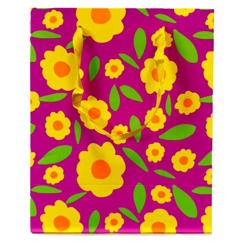 Colorat Neon Pungă cadou florală, pungi cadou 18x10x23 cm