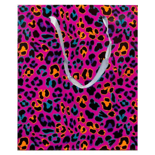 Colorat Neon Pungă cadou cu model 18x10x23 cm