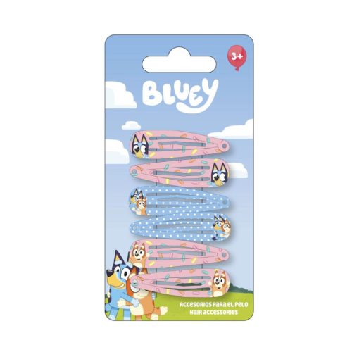 Bluey Heart set de agrafe de păr, 6 buc