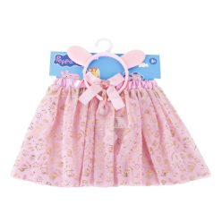   Purcelușa Peppa Gold set fustă și bentiță pentru copii 3 - 8 ani / 98 - 128 cm