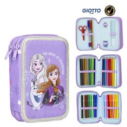   Disney Regatul de gheață Penar magic cu 3 compartimente umplut