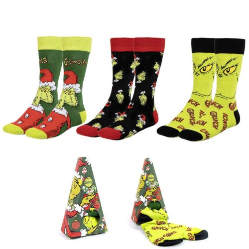 Grinchul Gift set de șosete lungi pentru adulți în Cutie Cadou