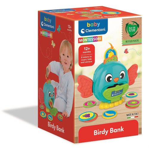 Colorat Montessori Jucărie pentru bebeluși Pușculiță pasăre Clementoni