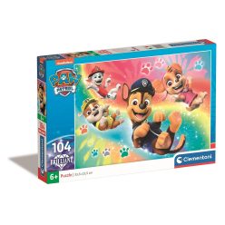   Patrula Cățelușilor Rainbow Puzzle Brilliant 104 piese Clementoni