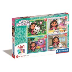 Gabby's Dollhouse Activities Puzzle 4 în 1 Clementoni