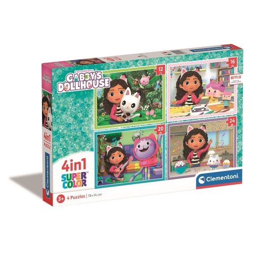 Gabby's Dollhouse Activities Puzzle 4 în 1 Clementoni