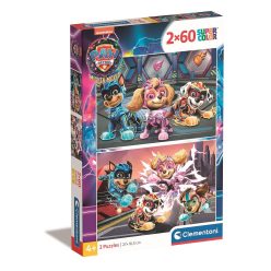   Patrula Cățelușilor Mighty Puzzle Clementoni de 2x60 piese