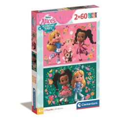   Alice în Cofetăria Minunilor Flowers Puzzle Clementoni Disney 2x60 buc.