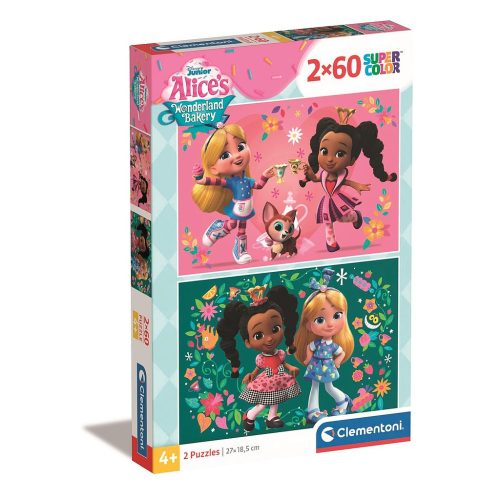 Alice în Cofetăria Minunilor Flowers Puzzle Clementoni Disney 2x60 buc.