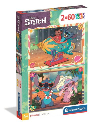 Disney Lilo și Stitch Galactic Vacation Puzzle Clementoni de 2x60 piese