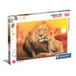   Animale Leu Îmbrățișare Neașteptată puzzle de 180 de piese Clementoni