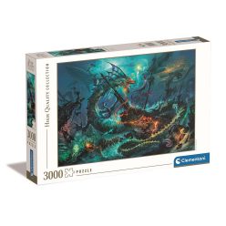   Fantasy Underwater Battle Lumea fanteziei 3000 de piese puzzle Clementoni